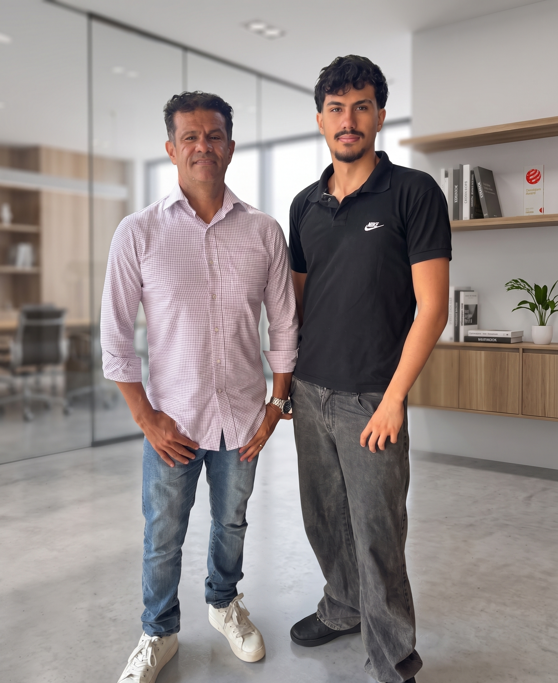 Eduardo e Zayon, fundadores da Mendes Tech, especialistas em automação de IA e desenvolvimento web